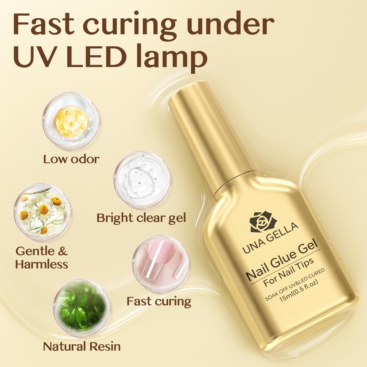 pegamento en gel para unas acrilicas 6 en 1 base coat de larga duracion u v 15ml
