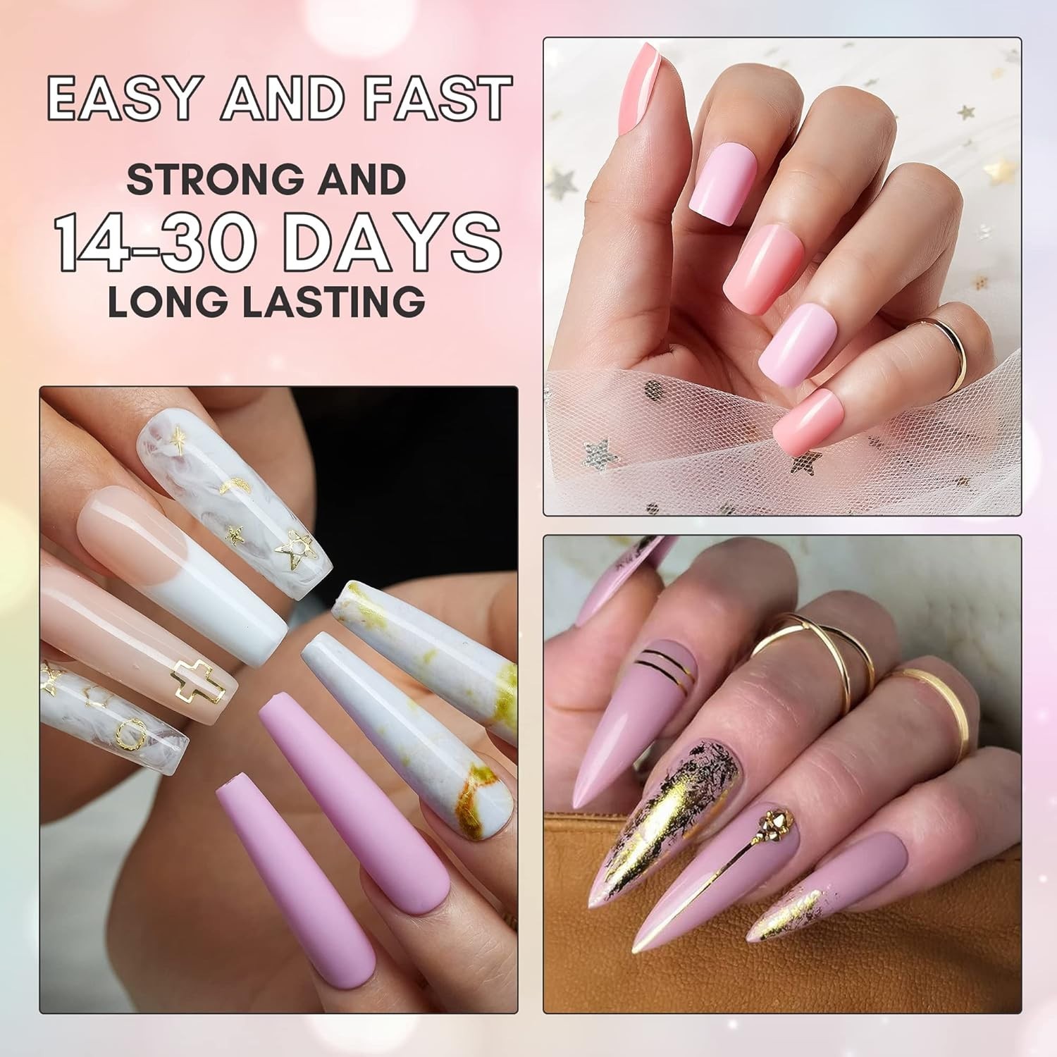 40Pcs Super Strong Nail Glue – Professional Clear Adhesive for Acrylic Nails