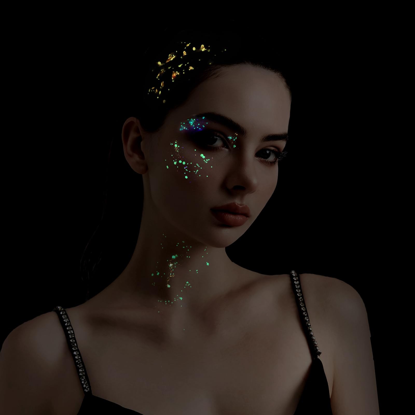 6 Colors Glow in The Dark Glitter Gel, Face Glitter Gel, Body Glitter Hair Gl…