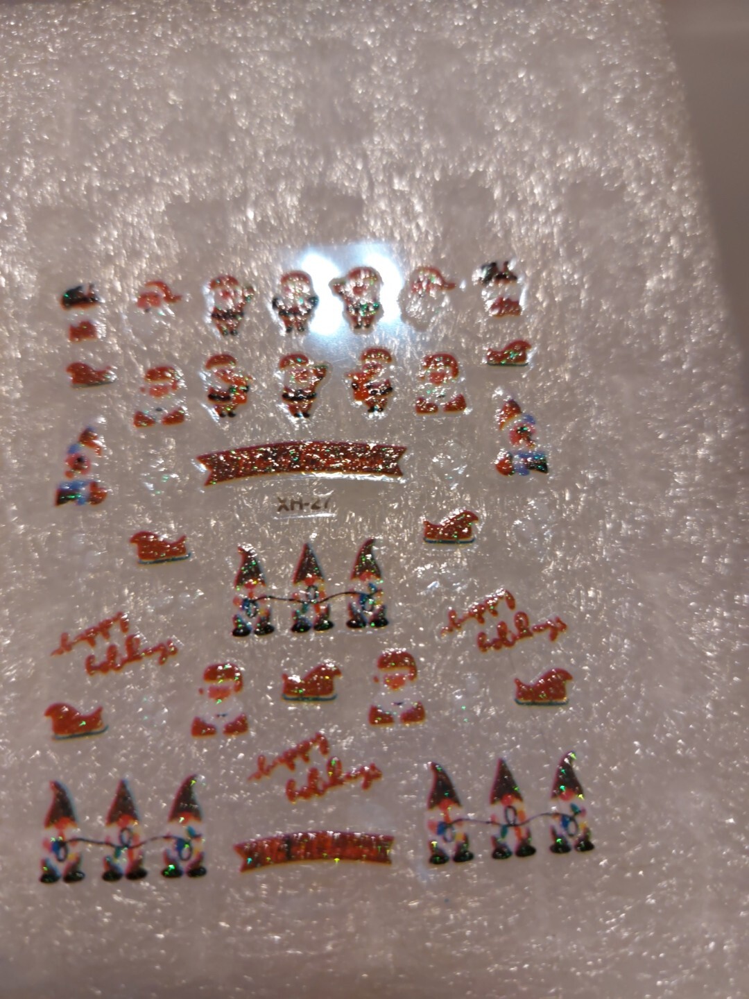 4 X Small Sheets Of Christmas Nail Art Stickers (Dn142) New