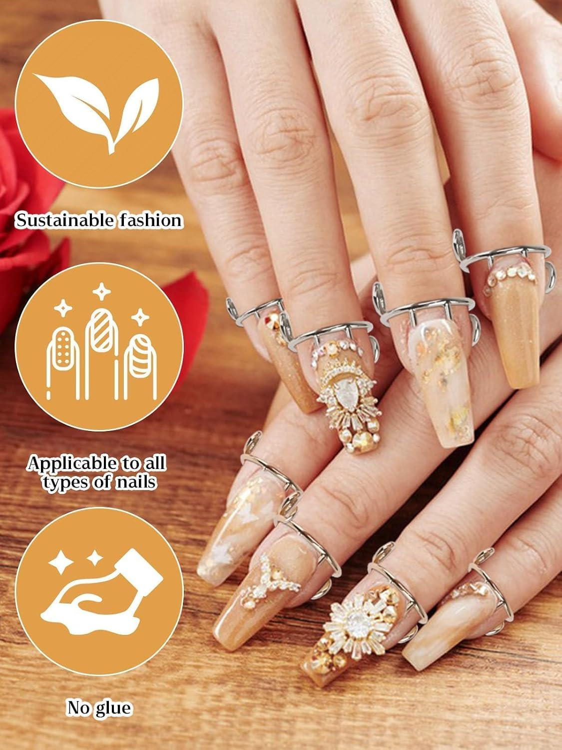 20PCS Adjustable Nail Rings Set – Adjustable Wudu Fingernail Rings Set