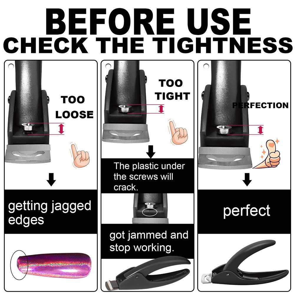 Nail Tip Clipper Edge Cutter Artificial Acrylic 1 Count (Pack of 1), Black