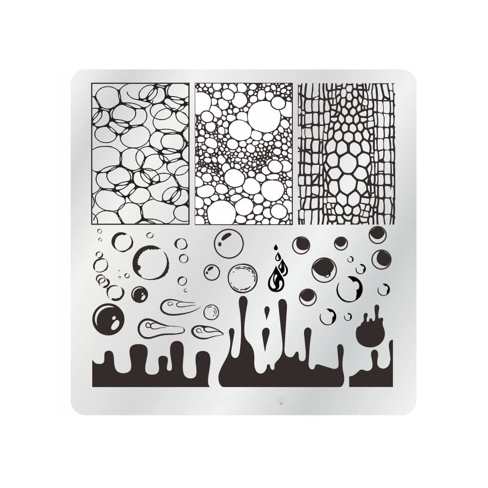 15PCS Nail Stamping Plates Set With Stamper Scraper Storage Bag Art Kit