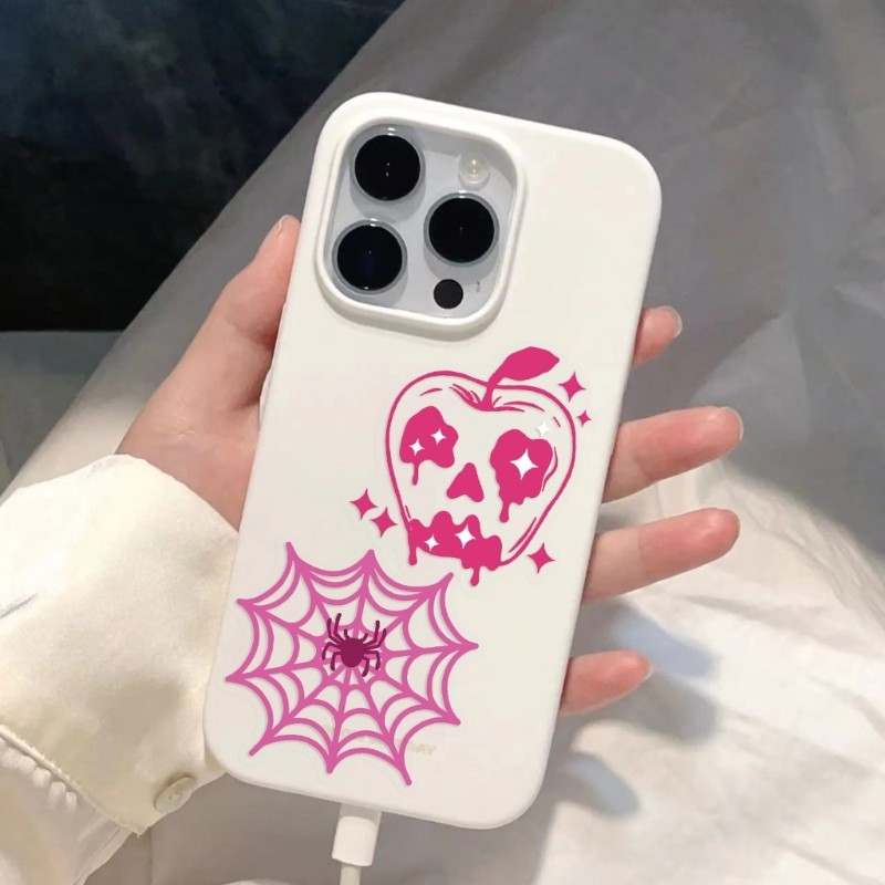 50PCS Transparents Pink Cartoon Halloweens Decals PET Material Diy Tablet