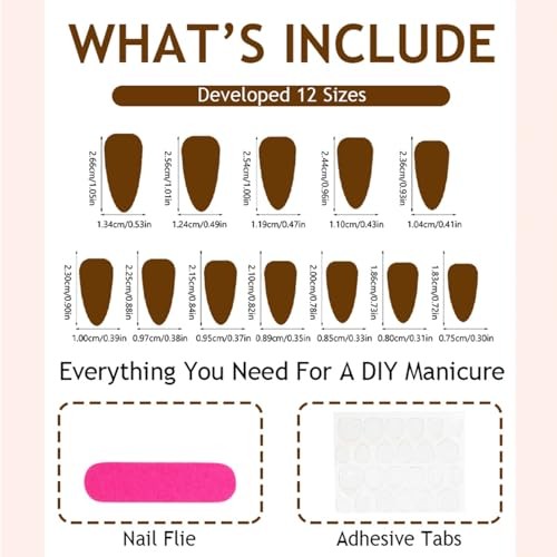 French Tip Press On Nails Medium Almond Fake Nails Gold False normal-nails13