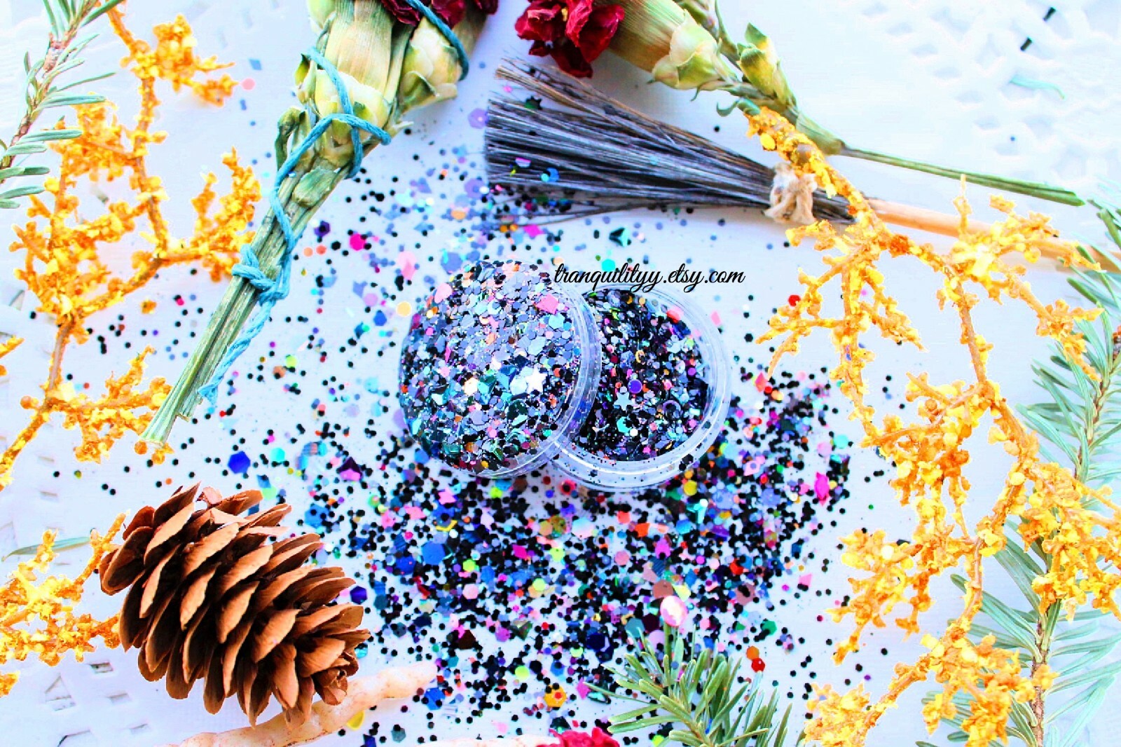 FREE SHIPPING Glitter Mix, Black Magick, Tumblrs, Geode , Resin Art, 2 TEASPOON