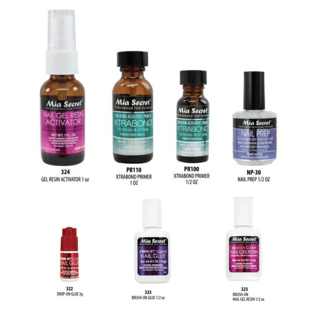 Mia Secret Acrylic Nail Glue /Gel Resin /Activator /Xtrabond /Prep -You Pick