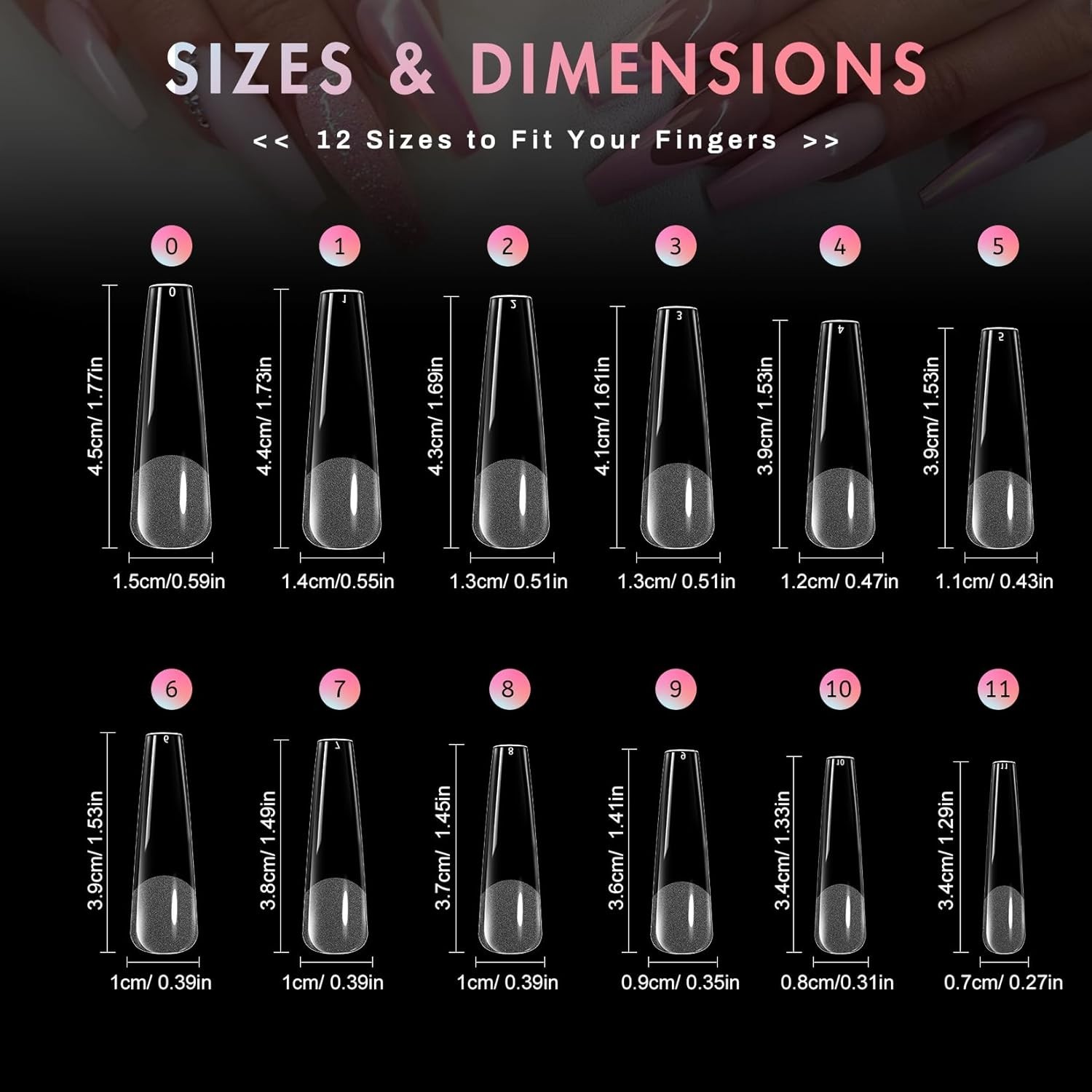 Half Matte 240pcs Coffin Nails Kit: XXL Super Long Tips for Creative Nail Art
