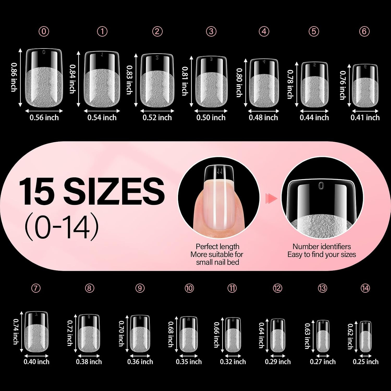 Gel Nail Tips Kit with 15G Nail Glue Gel & Mini UV Lamp | Full Cover Nail Tips S