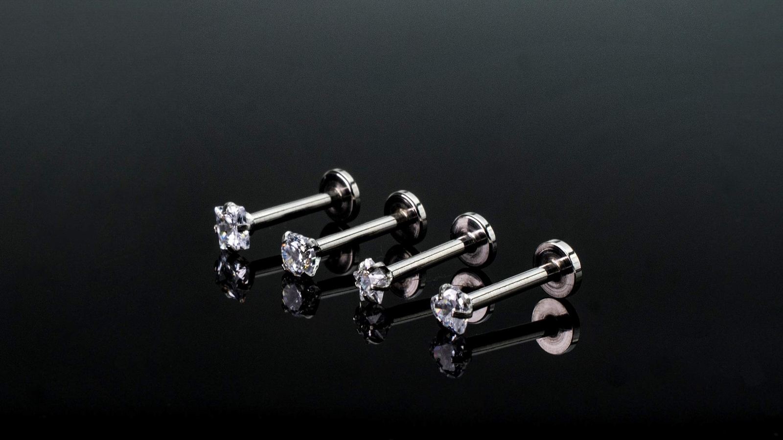 16G Love/Star/Square/Round Shape Clear CZ Labret Monroe Lip Ring Tragus Nail …