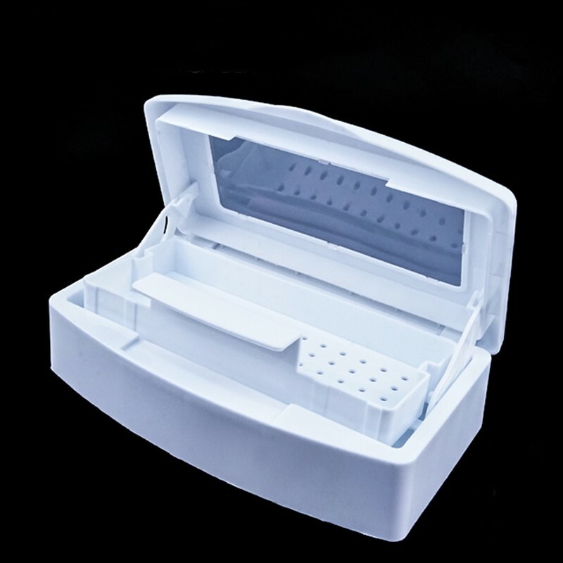 MISS ANA STERILIZING TRAY WHITE BOX CLEAN HAIR SALON, SPA NAIL MANICURE ART TOOL
