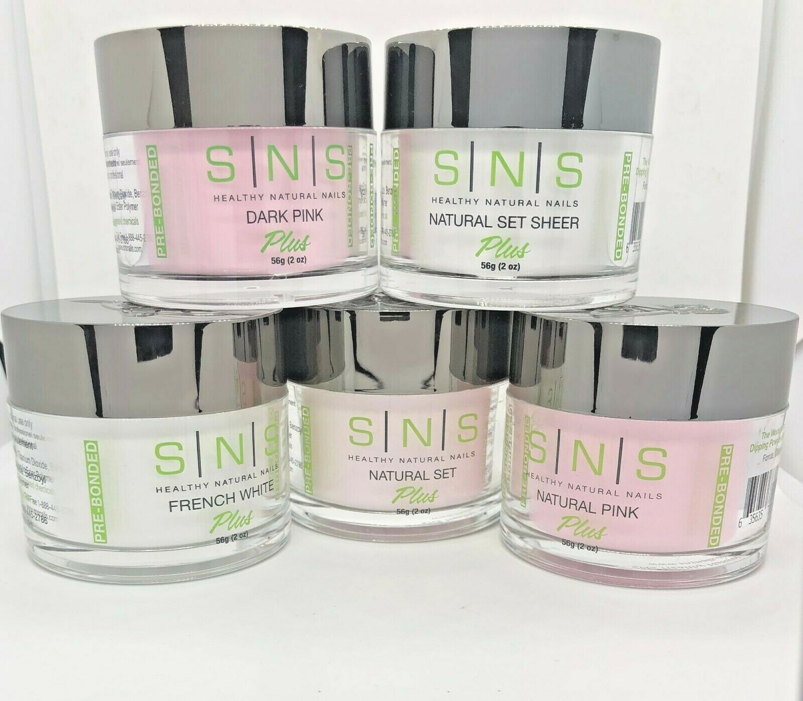 SNS Nail DIPPING POWDER for Pink and White Set 2oz/56g