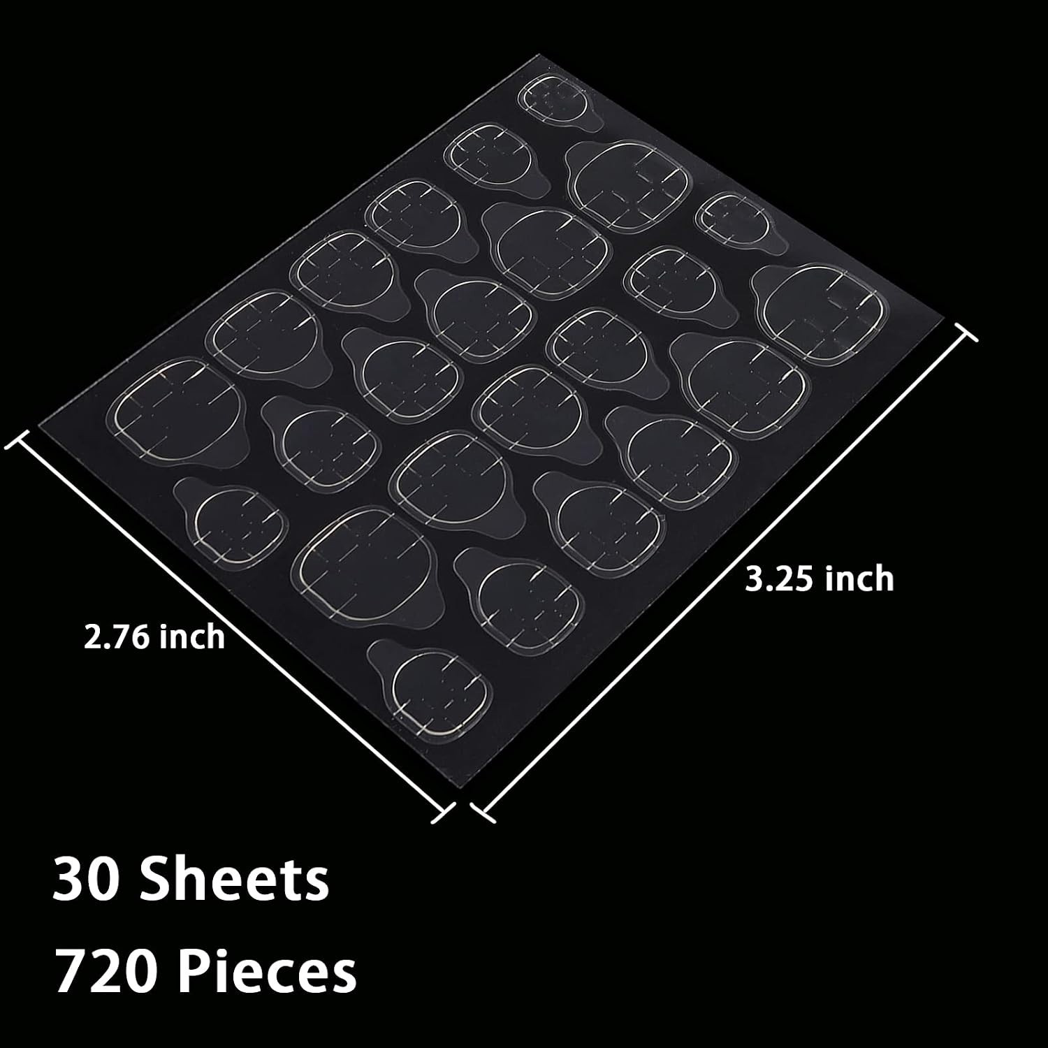 High Viscosity Adhesive Tabs – 720 Pcs for Acrylic Fake Nails & Easy Removal