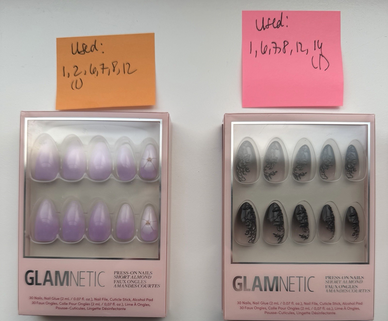Glamnetic Press-On Nails Partials Short Almond Multicolor, Glue Included