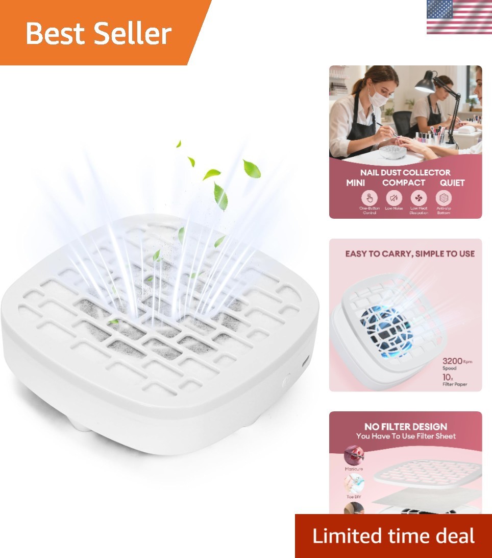Efficient Nail Dust Collector – Corded Power, Gentle Noise, Easy Maintenance