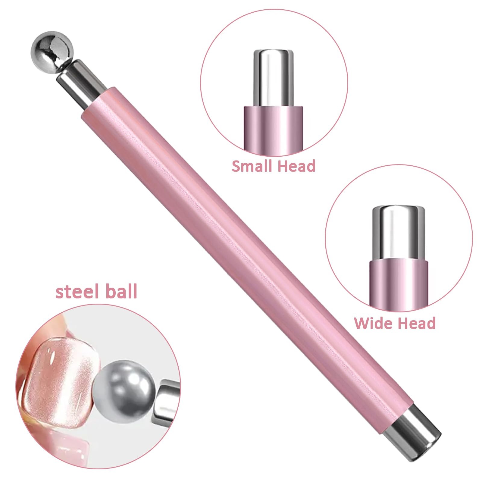 3 in 1 Cat Eye Magnet for Nails, Double-end Cylinder Magnetic Gel Nail Polish…