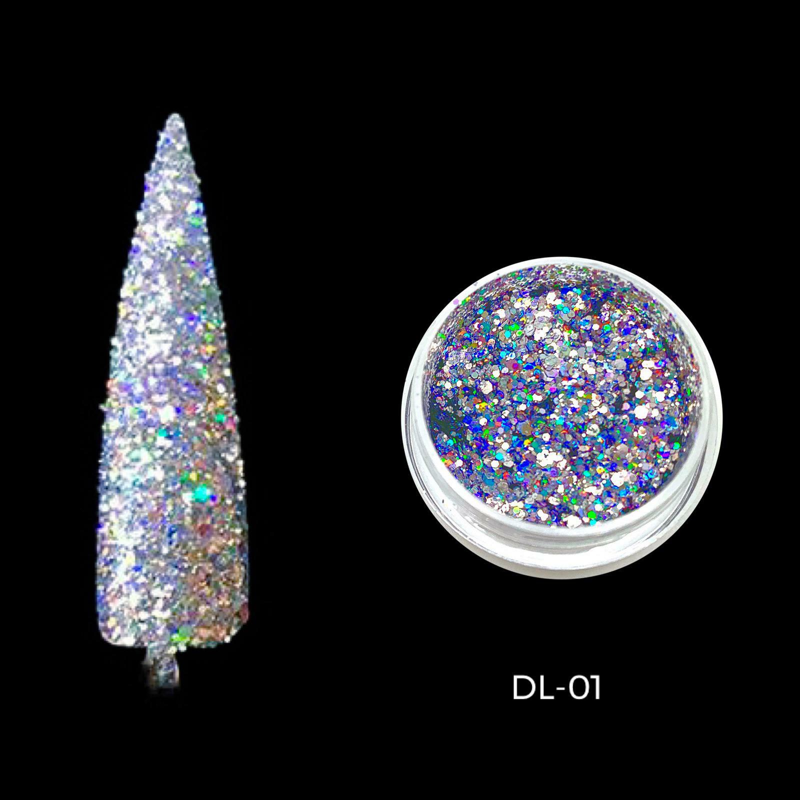 CHUNKY GLITTER MIXED HOLOGRAPHIC MIX Face Body Cosmetic Sequins Sparkly Nail Art