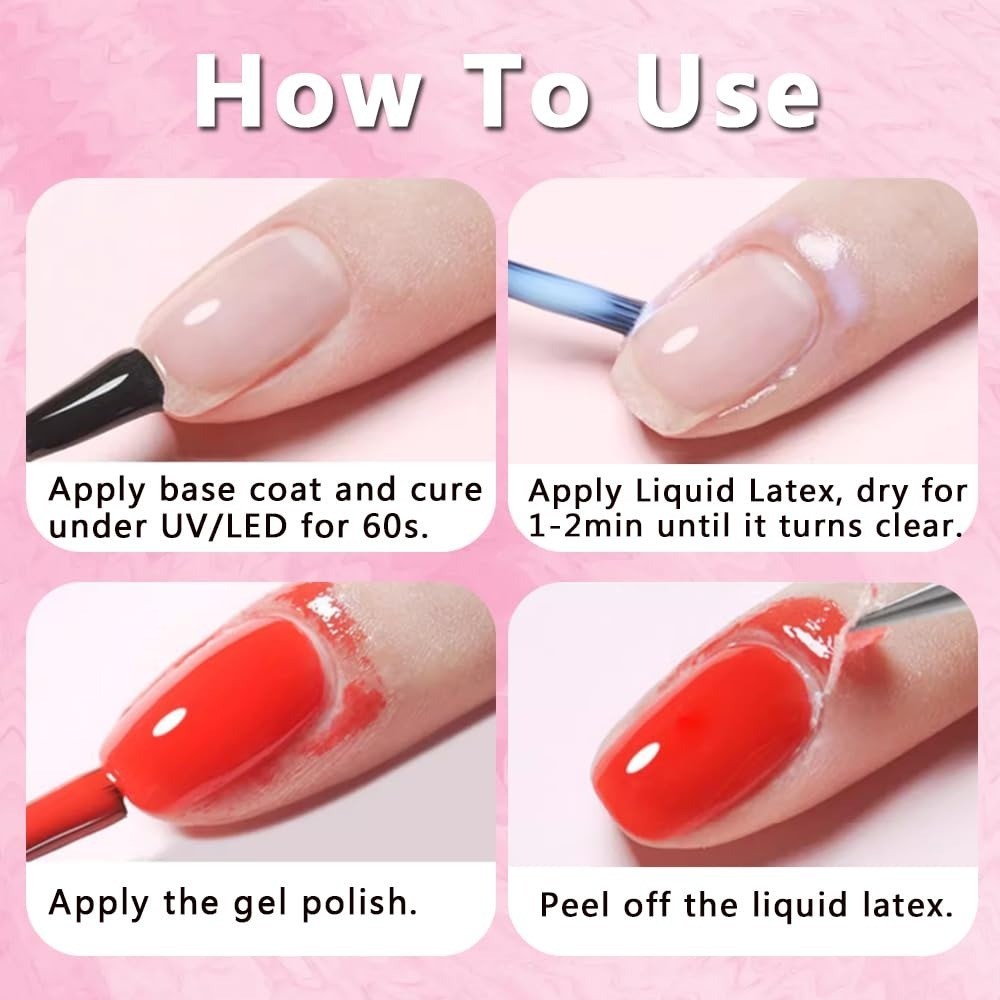 Liquid Latex Tape Peel Off Nail Cuticle Guard Skin Barrier Protector for DIY