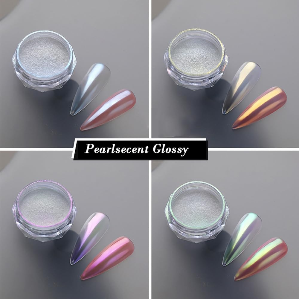 Pretty Diva 8 Colors Iridescent Pearl Chrome Nail 8 colors, Collection