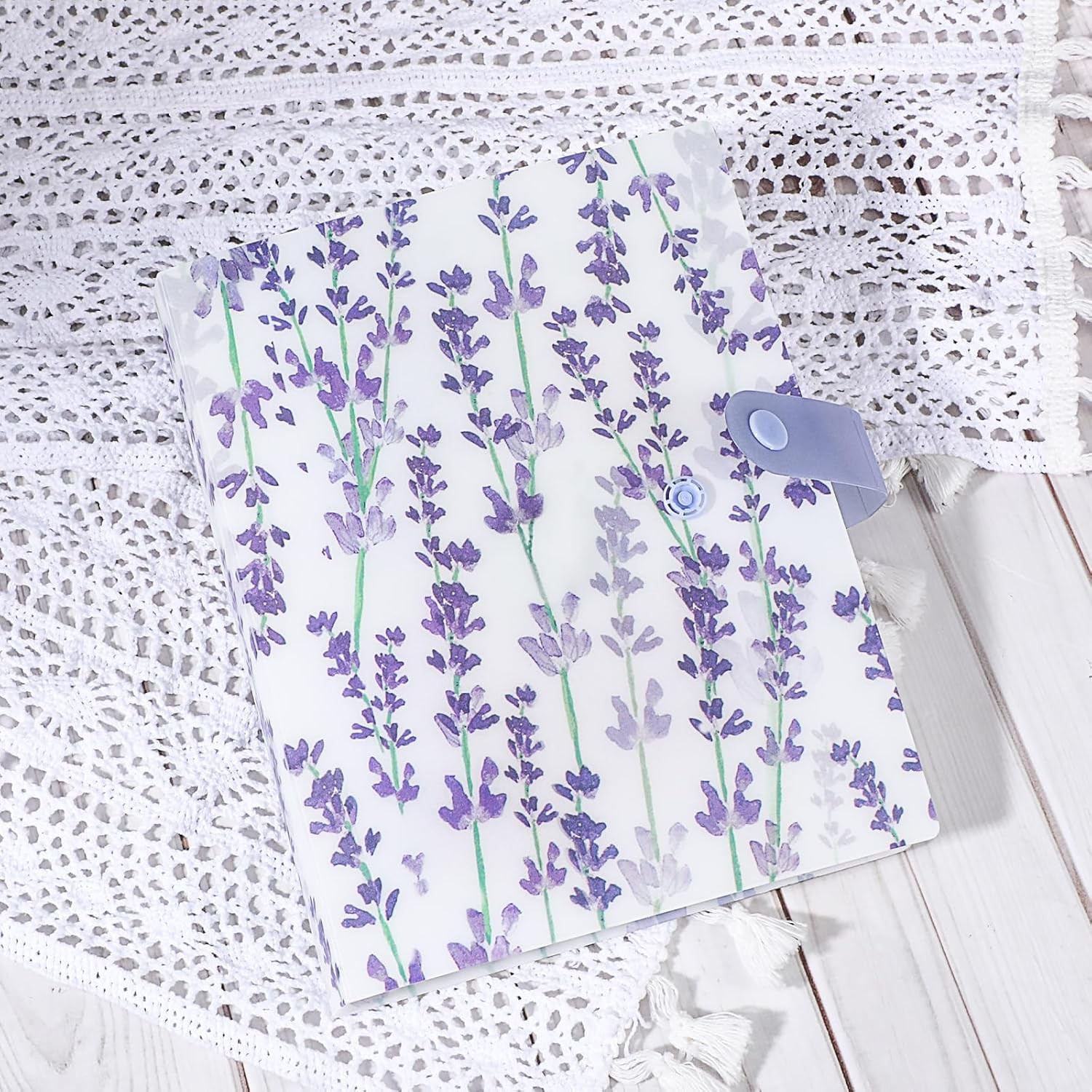 144 Slots Wisteria Flower Nail Art Artistic Stickers Storage Book Transparent