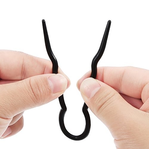Bememo 20 Pcs Grip Hair Pins for Thick U 20 Count (Pack of 1), Black