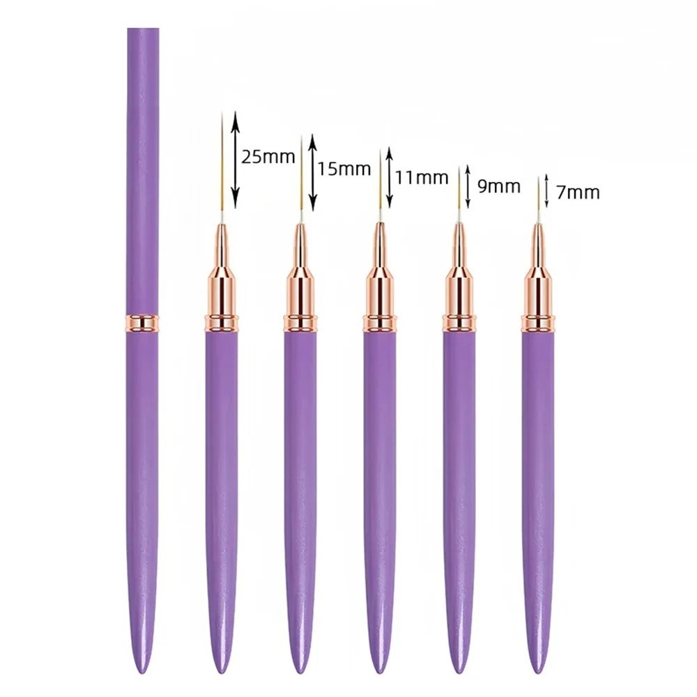 5-Pcs Professional Nail Art Liner Brushes