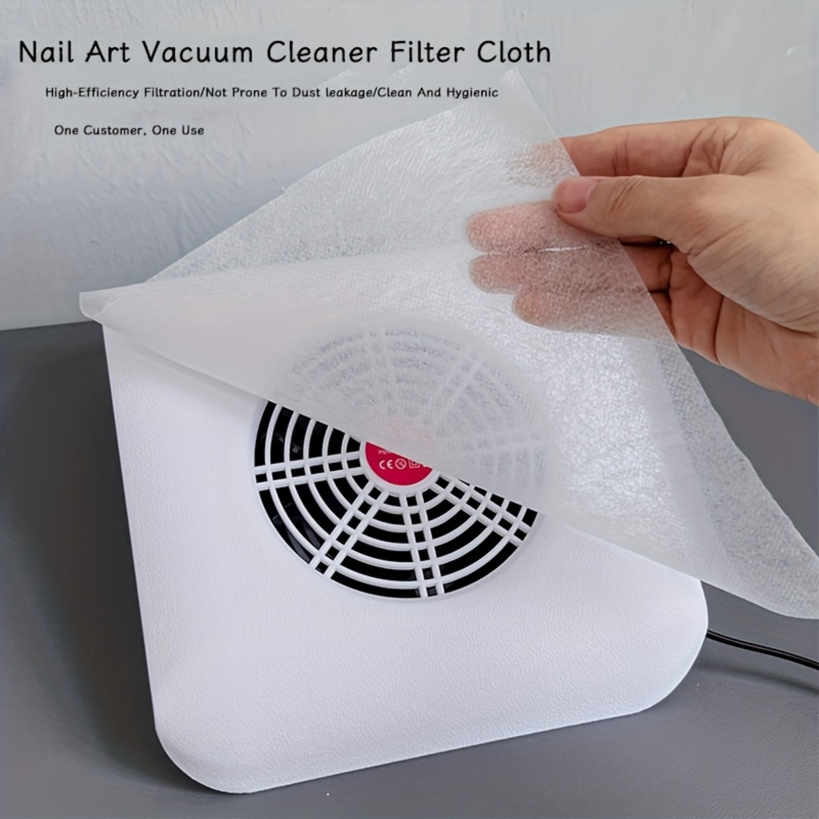 200 Sheets Nail Dust Collector Filter Paper Blue Nail Art Vacuum Cleaner