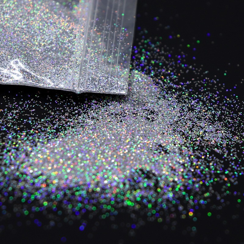 10G Nail Glitter Sequins Powder Laser Dust Powder 3D Nail Art Decor 0.2mm