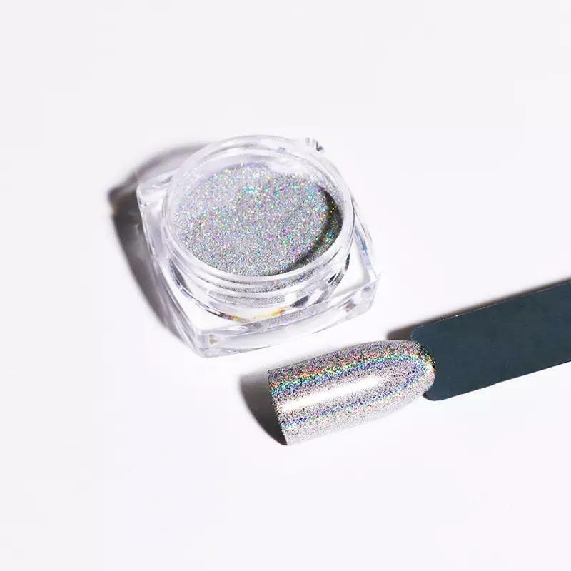 1g Laser Gold Silver Holographic Shiny Chrome Effect Powder Mirror Nail Glitter