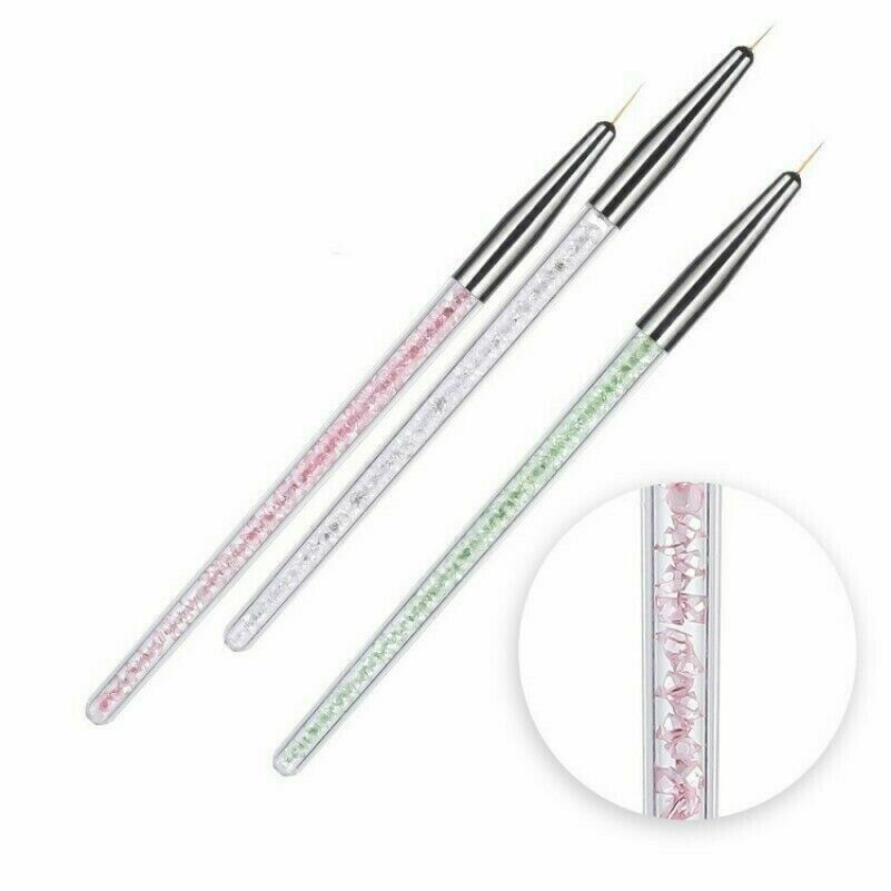 3PCS Nail Art Brushes DIY Manicure Dotting Fine Drawing Tool French Pens