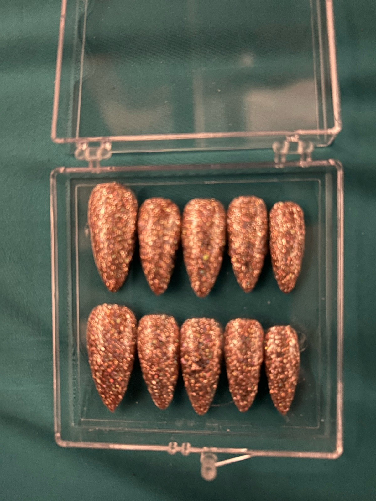 Z NAILZ! Handmade Glitter Nail M Stiletto Shiny Press On Nails