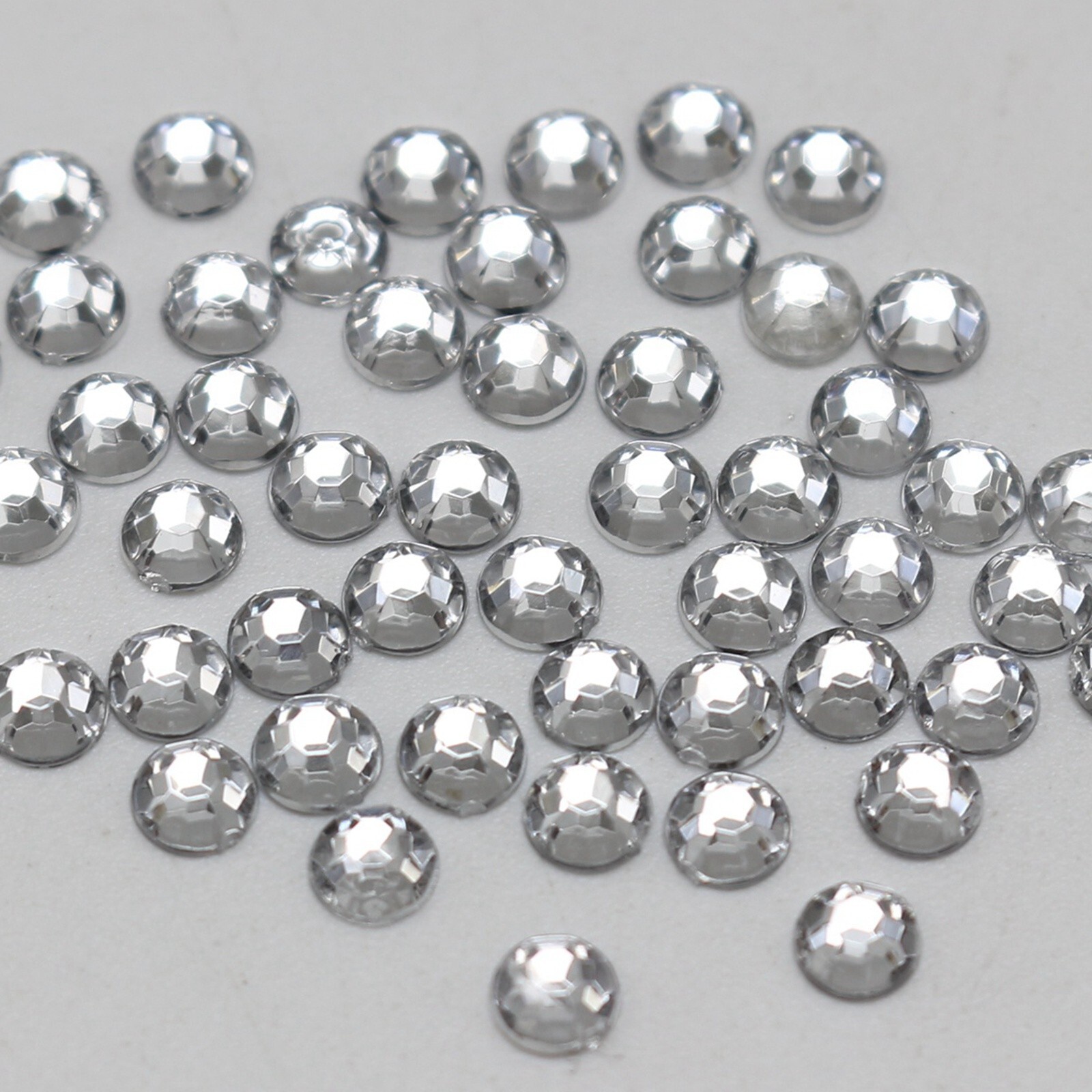 2000 Clear Crystal Acrylic Round Faceted Flatback Rhinestone Gem 4mm SS16 Nail