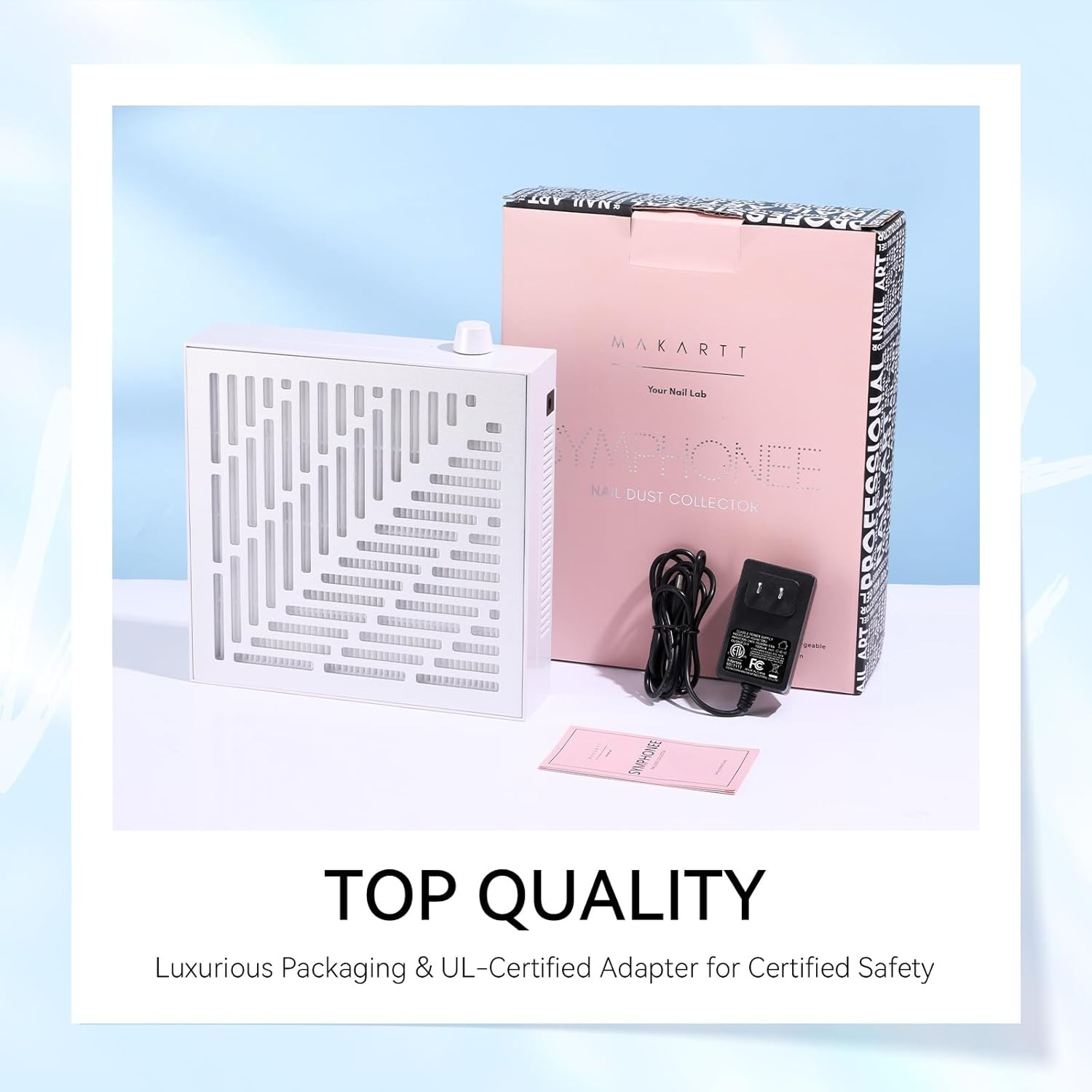 Nail Dust Collector – Ultra Thin Portable SYMPHONEE Dust Collector with Reusable