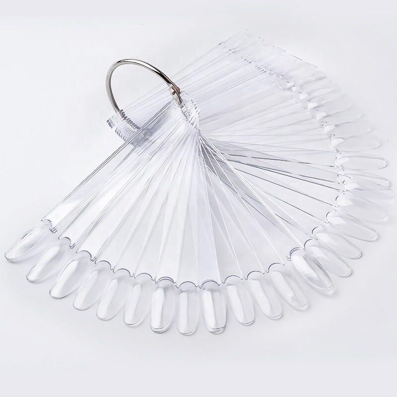Fake Nail Display Nail Art Fan 50 pcs. Wheel Polish Practice Sample Swatches UK