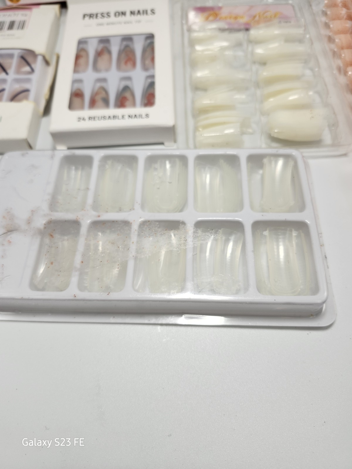 Huge Press On Nails Lot Kiss Bare But Better DIY Nail Art Tips Mixed Glue On