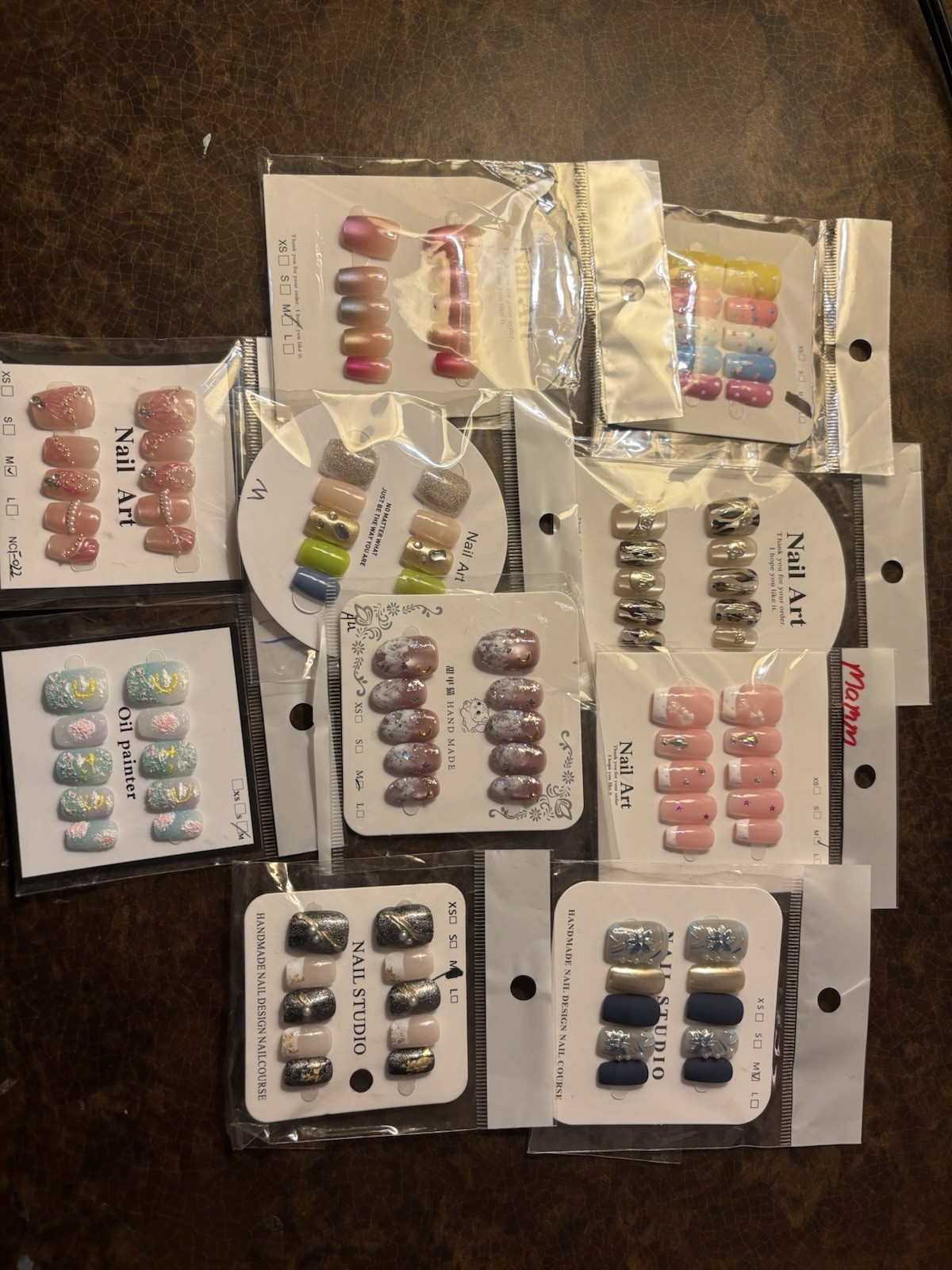 Homemade Assorted Size Medium Press On Nail Lot