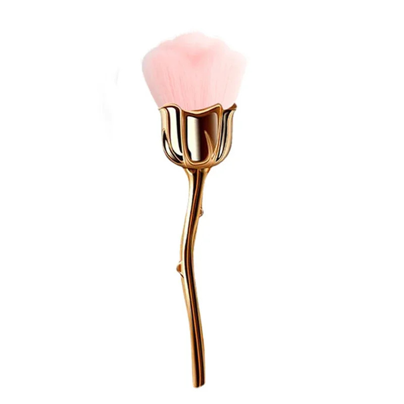 Flower Rose Nail Art Brush Remove Nail Dust Brushes Acrylic UV Gel Polish Powder