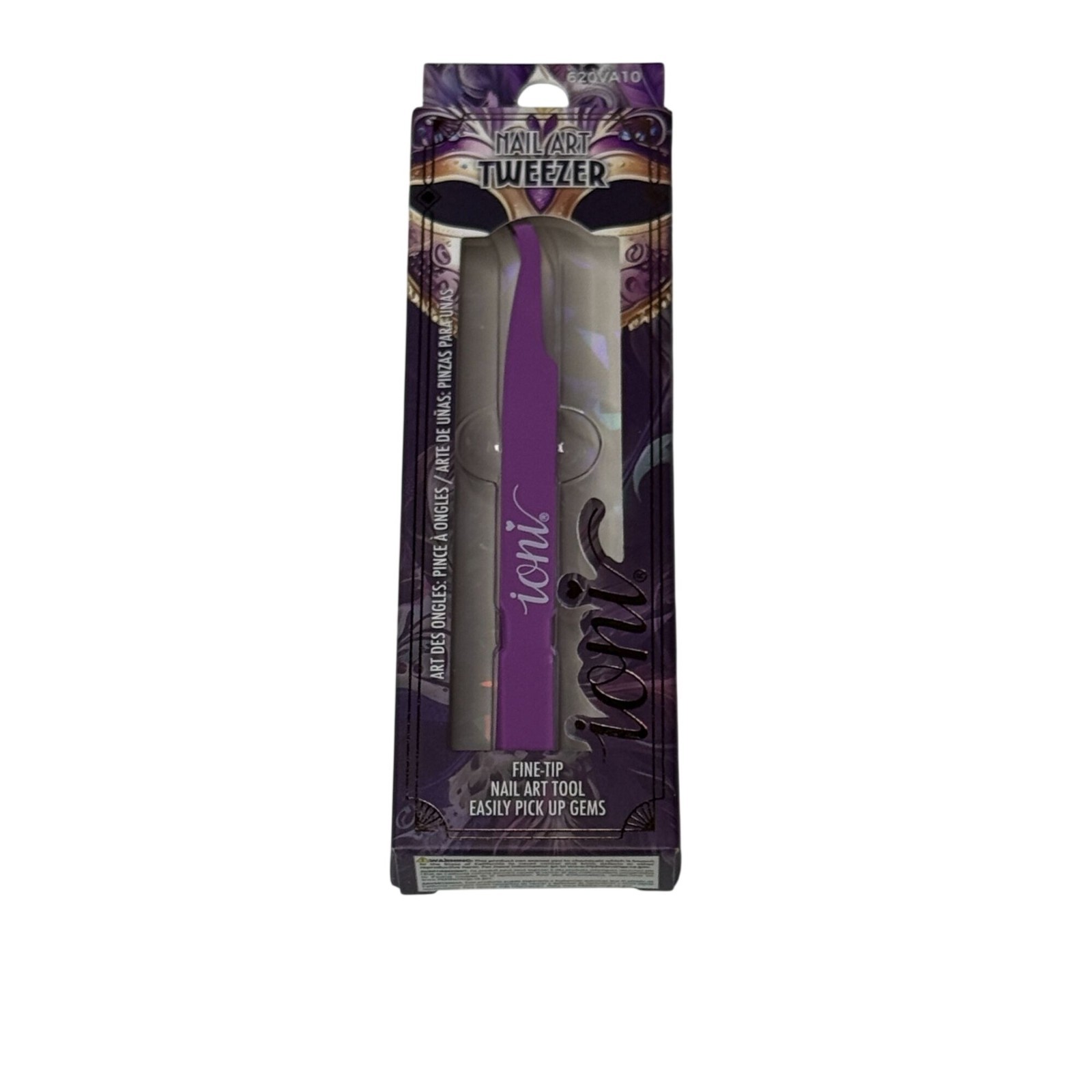Ioni Precision Tip Gem Picker Tweezers Purple Nail Art Rhinestone Tool