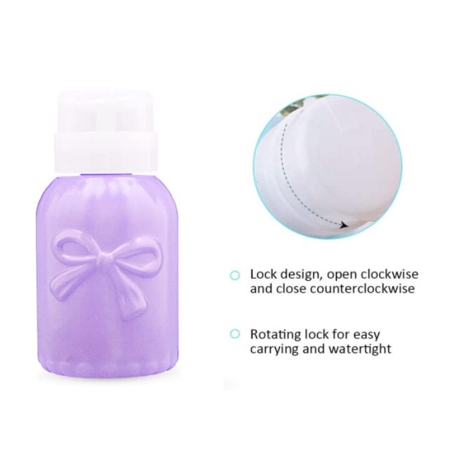 HLLMX 2 PCS Nail Polish Remover Pump Empty 2 Ounce (Pack of 1), powder