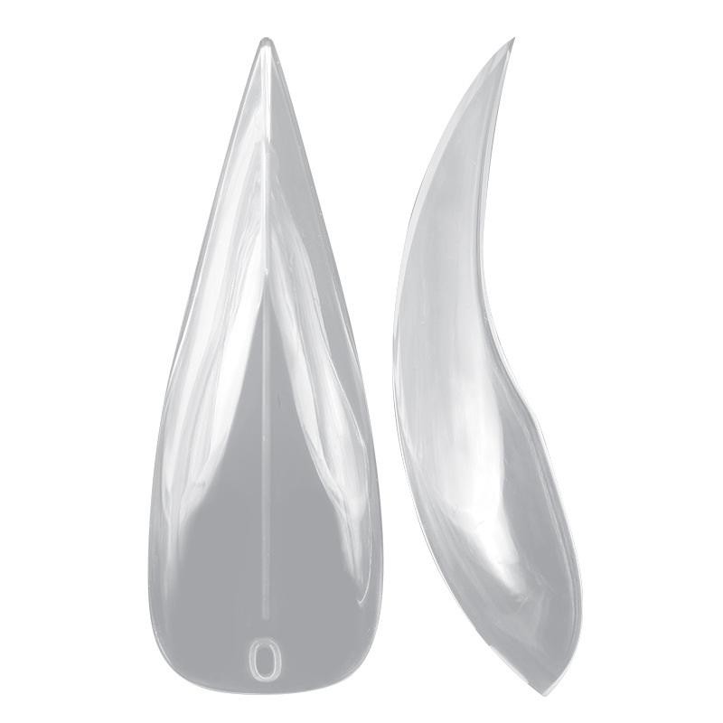 140 Pcs/box Curved Stiletto Nail Dual Forms For Poly Gel Eagle Claw Form