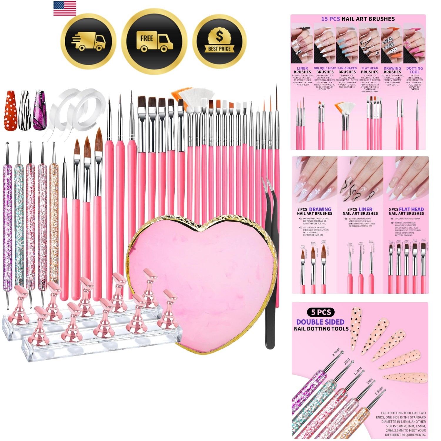 Nail Art Tools, Nail Design Tools, Nail Art Brushes, Nail Brushes For Nail Ar…