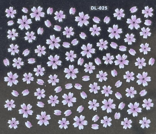 3D Nail Art Mini Flower, Heart, Bows Adhesive Stickers Floral Decals Transfers