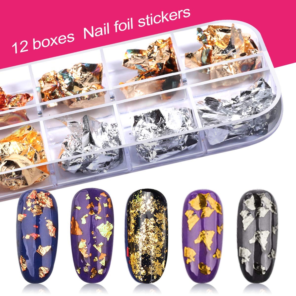 Teenitor Nail Art Kit Tools, Design with Black