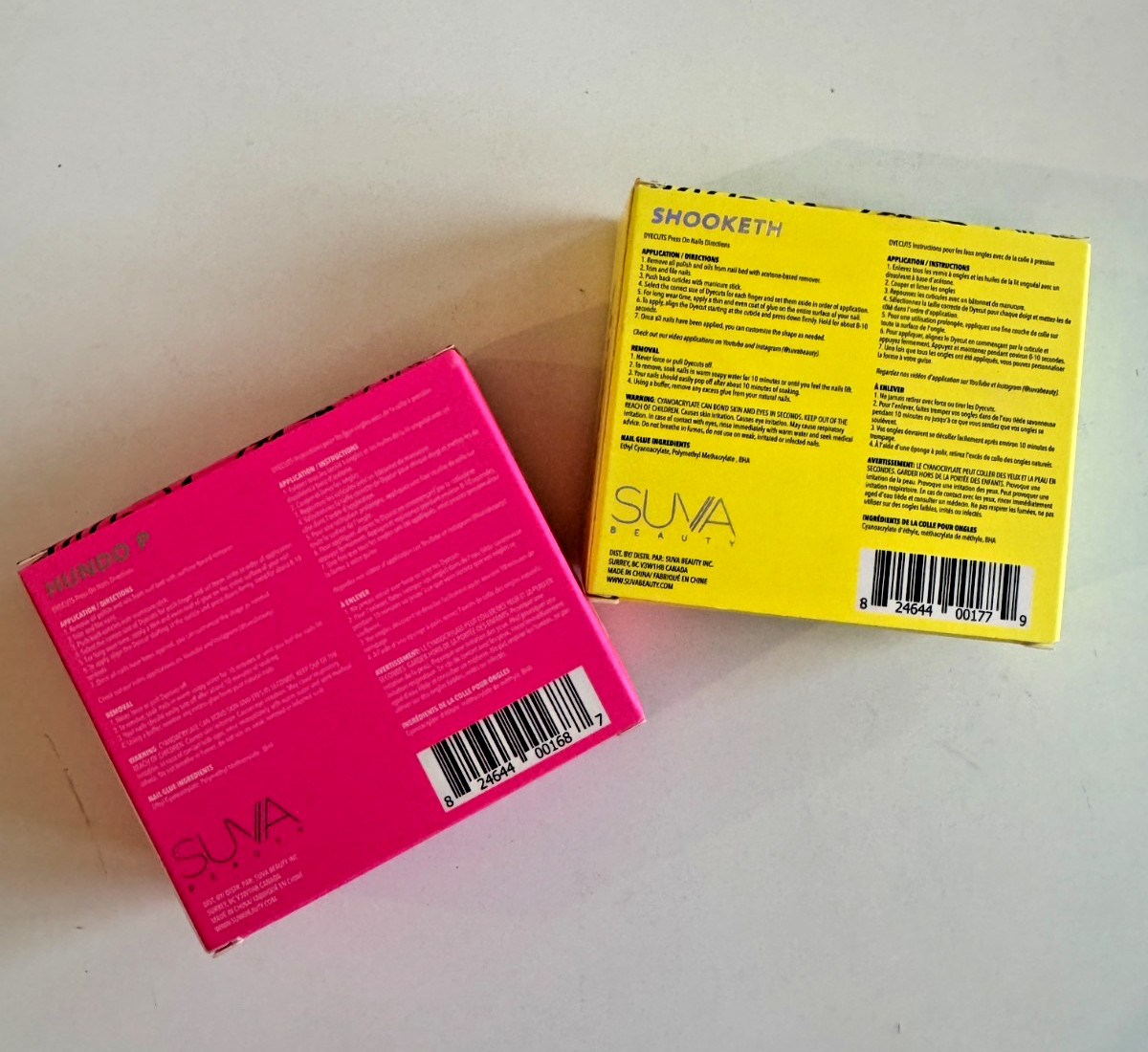 Suva Beauty Dyecuts Press On Nails Kit – Pack of 2 Styles – NEW IN BOX!