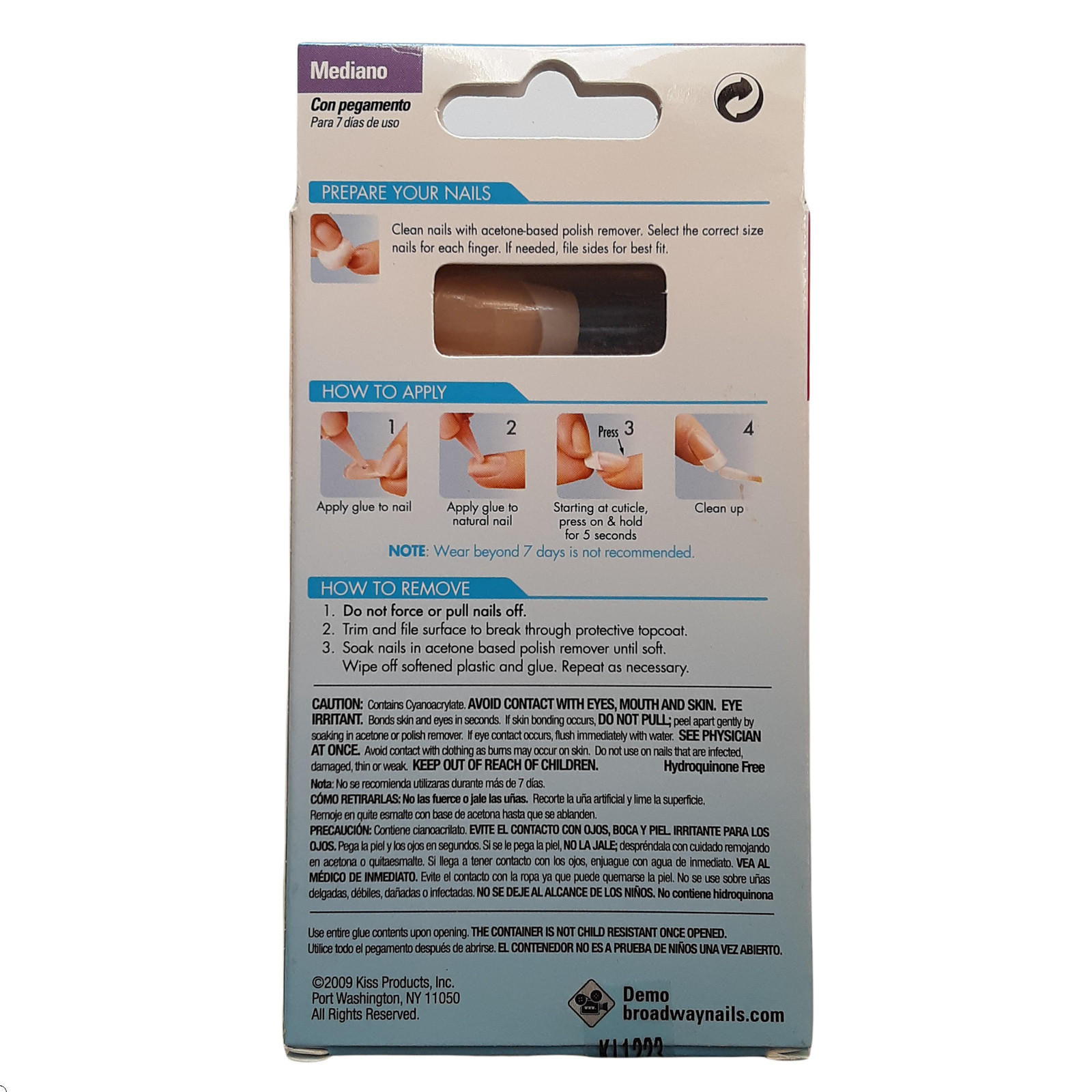 Broadway Tip Tease Nail Kit, French, Medium Length, BFT01