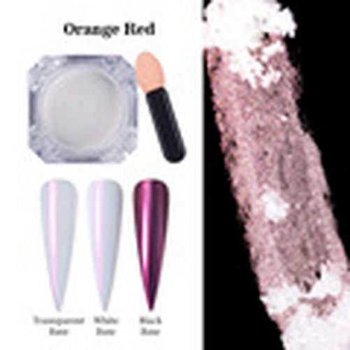 Mirror Glitter Nail Chrome Pigment Dust Power Pearl White Rubbing Powder Glitter