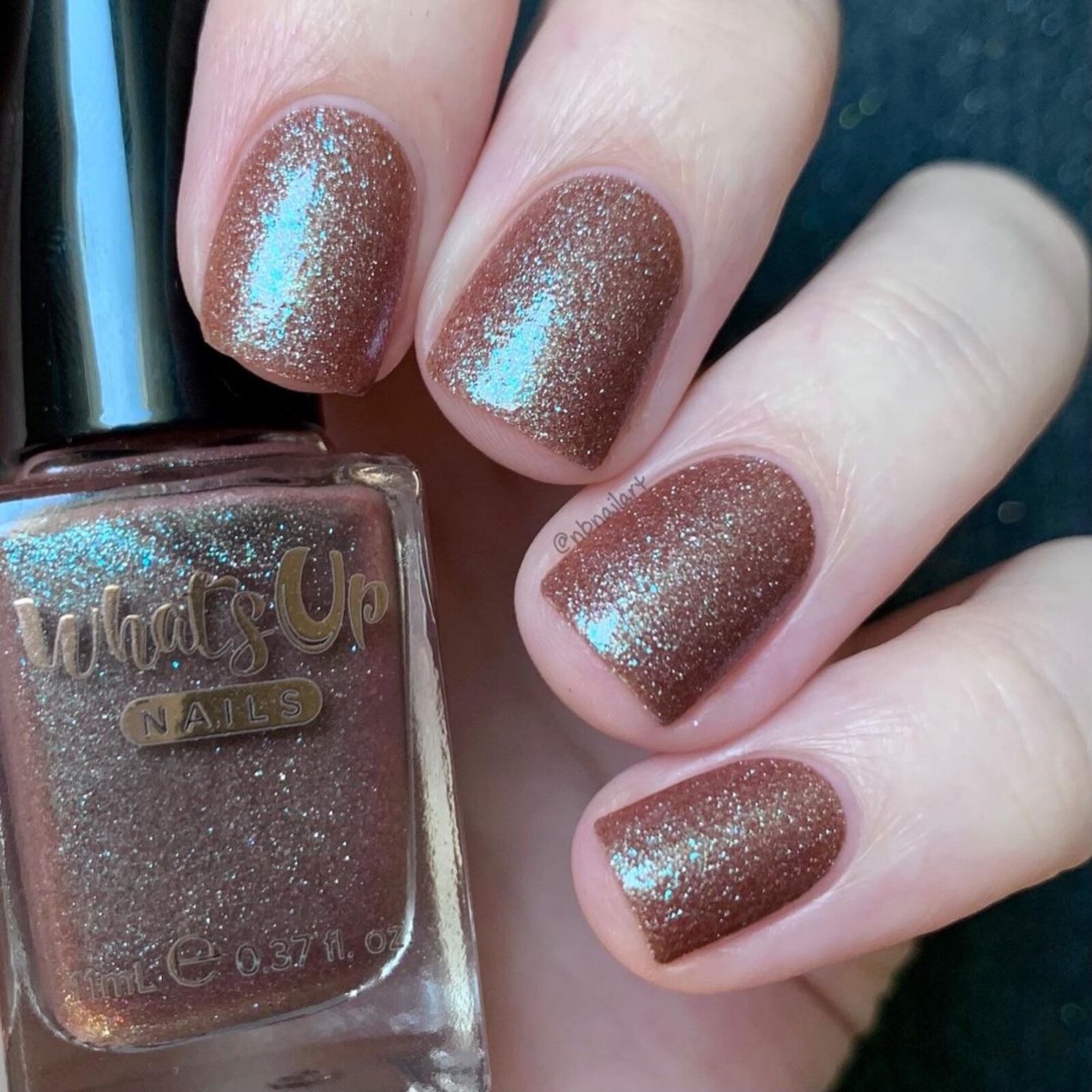 Earthlike Nail Polish (Brown Base Green/Purple Duochrome Shimmer) for Nail Art