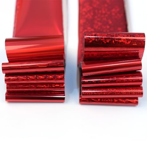 10 Rolls Red Metallic Nail Foil Holographic Nail Art Foil Holographic Red