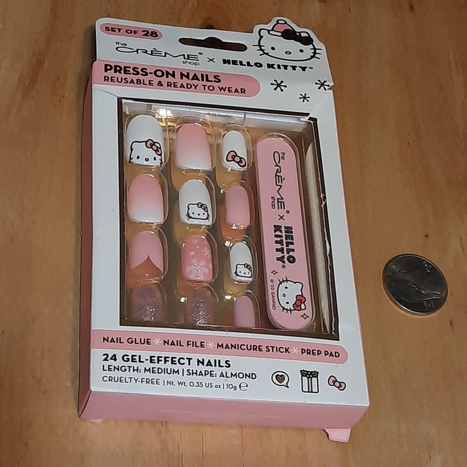 The Crème Shop x Hello Kitty 24 Gel Effect Press-On Nails Kit – Reusable
