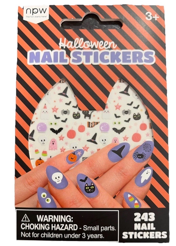 7 Packs Halloween Nail Stickers Ghost Pumpkin Nail Designs Self-Adhesive Spider
